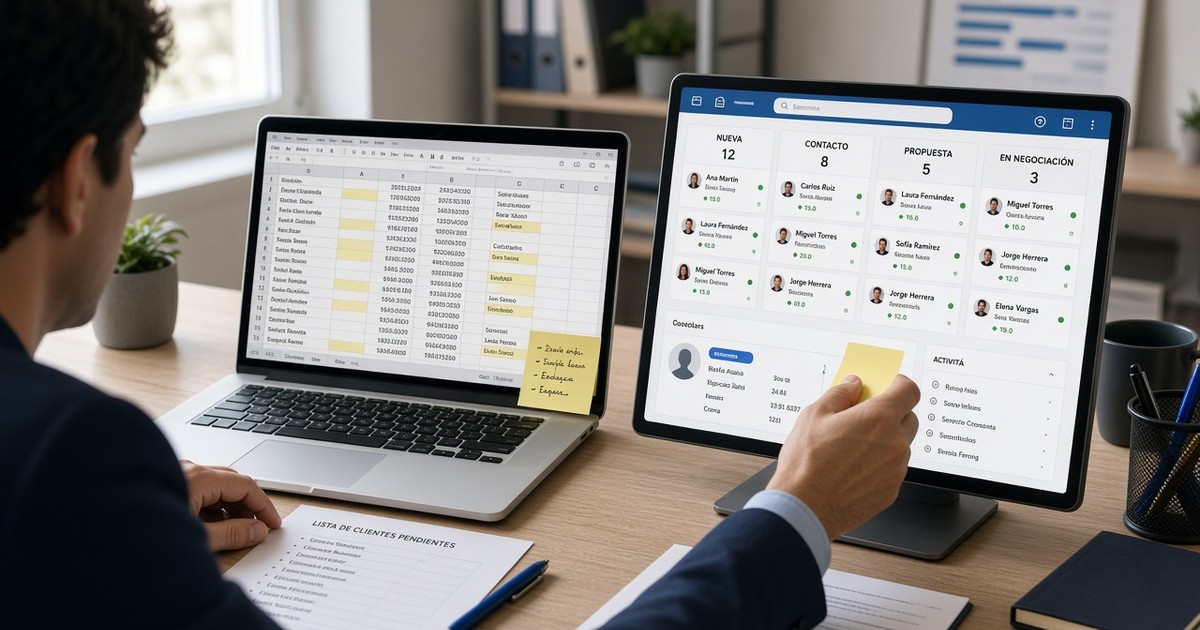 Imagen del artículo «Checklist: pasar de Excel a un CRM sin paralizar el equipo» — CRM y Gestión — SoftSystemPro
