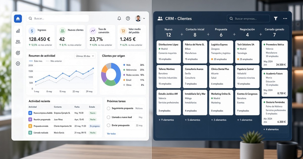 Imagen del artículo «CRM a medida vs HubSpot: cuándo tiene sentido cambiar» — CRM y Gestión — SoftSystemPro