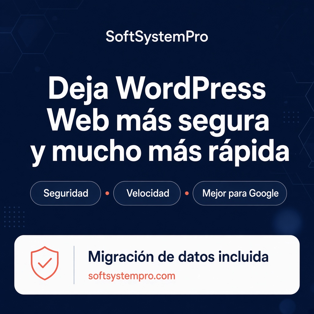 Imagen del artículo «WordPress lento o hackeado: cuándo migrar a una tienda más segura y rápida» — Tecnología para PYMEs — SoftSystemPro